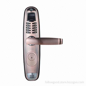 Fingerprint and Password Door Lock with 4 Open Ways, Supports Key Open